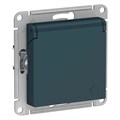 ATLASDESIGN РОЗЕТКА с заземлением со шторками с крышкой, 16А, IP20, механизм, ИЗУМРУД ATN000846 - фото 2561