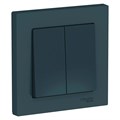 ATLASDESIGN 2-клавишный ВЫКЛЮЧАТЕЛЬ, сх.5, 10АХ, в сборе, ИЗУМРУД ATN000852 - фото 2589