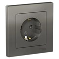 ATLASDESIGN РОЗЕТКА с заземлением со шторками, 16А, в сборе, СТАЛЬ ATN000944 - фото 2830