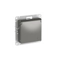 ATLASDESIGN РОЗЕТКА с заземлением со шторками с крышкой,16А,IP20, мех.,быстрозажим. клем., СТАЛЬ ATN000946S - фото 2855