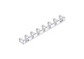 Вертикальный кабельный организатор Uniprom, 2x8 колец, черный UT8442 - фото 31149