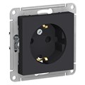 ATLASDESIGN РОЗЕТКА с заземлением со шторками, 16А, механизм, КАРБОН ATN001045 - фото 3159