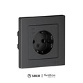 ATLASDESIGN SMART РОЗЕТКА с заземл., со шт., Zigbee, L+N, 16А, мех., КАРБОН ATN001045Z - фото 3171
