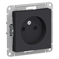 ATLASDESIGN РОЗЕТКА без заземления со шторками, 16А, механизм, КАРБОН ATN001049 - фото 3193