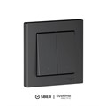 ATLASDESIGN SMART 2-кл. ВЫКЛЮЧАТЕЛЬ с подсв., Zigbee, сх.5, L+N, 10А, мех., КАРБОН ATN001053Z - фото 3225