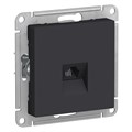 ATLASDESIGN РОЗЕТКА телефонная RJ11, механизм, КАРБОН ATN001081 - фото 3275