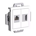 ATLASDESIGN РОЗЕТКА двойная HDMI+RJ45, кат. 5е, механизм, БЕЛЫЙ ATN000182 - фото 344