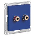 ATLASDESIGN АУДИОРОЗЕТКА двойная, АКВАМАРИН ATN001187 - фото 3623