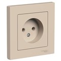 ATLASDESIGN РОЗЕТКА без заземления без шторок, 16А, в сборе, ПЕСОЧНЫЙ ATN001240 - фото 3797