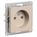 ATLASDESIGN РОЗЕТКА без заземления без шторок, 16А, механизм, ПЕСОЧНЫЙ ATN001241 - фото 3807