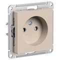ATLASDESIGN РОЗЕТКА без заземления со шторками, 16А, механизм, ПЕСОЧНЫЙ ATN001249 - фото 3861