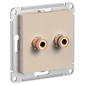 ATLASDESIGN АУДИОРОЗЕТКА двойная, ПЕСОЧНЫЙ ATN001287 - фото 3949