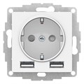 ATLASDESIGN РОЗЕТКА 16А c 2 USB A+A, 5В/2,4А, 2х5В/1,2А, механизм, ЛОТОС ATN001330 - фото 4070