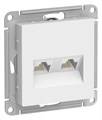 ATLASDESIGN РОЗЕТКА двойная компьютерная RJ45+RJ45 кат. 5e, механизм, ЛОТОС ATN001385 - фото 4173