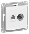ATLASDESIGN РОЗЕТКА двойная ТВ + компьютерная RJ45 кат. 5e, механизм, ЛОТОС ATN001389 - фото 4187