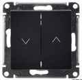 ATLASDESIGN 2-клавишный ВЫКЛЮЧАТЕЛЬ ДЛЯ ЖАЛЮЗИ, сх.4, 10А, механизм, БАЗАЛЬТ ATN001419 - фото 4261