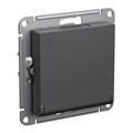 ATLASDESIGN РОЗЕТКА с заземлением со шторками с крышкой, 16А, IP20, механизм, БАЗАЛЬТ ATN001446 - фото 4360