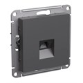 ATLASDESIGN РОЗЕТКА компьютерная RJ45 кат. 5e, механизм, БАЗАЛЬТ ATN001483 - фото 4405