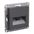 ATLASDESIGN РОЗЕТКА двойная компьютерная RJ45+RJ45 кат. 5e, механизм, БАЗАЛЬТ ATN001485 - фото 4410