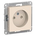 ATLASDESIGN РОЗЕТКА без заземления со шторками, 16А, механизм, БЕЖЕВЫЙ ATN000249 - фото 618