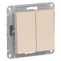 ATLASDESIGN 2-клавишный ПЕРЕКЛЮЧАТЕЛЬ, сх.6+6, 10АХ, механизм, БЕЖЕВЫЙ ATN000265 - фото 664
