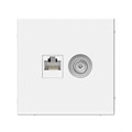 ARTGALLERY РОЗЕТКА двойная ТВ + компьютерная RJ45, кат. 5Е, БЕЛЫЙ GAL000189 - фото 6704