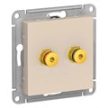 ATLASDESIGN АУДИОРОЗЕТКА двойная, БЕЖЕВЫЙ ATN000287 - фото 700