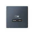ARTGALLERY USB РОЗЕТКА тип-С 65Вт высокоскор.заряд. QC, PD, механизм, ГРИФЕЛЬ GAL000727 - фото 7170