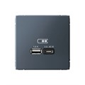 ARTGALLERY USB РОЗЕТКА A + тип-C 45Вт высокоскор.заряд. QC, PD, механизм, ГРИФЕЛЬ GAL000729 - фото 7172