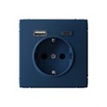 ARTGALLERY РОЗЕТКА 16А с 2 USB A+C, 5В/2,4А/3,0А, 2х5В/1,5А, механизм, АКВАМАРИН GAL001132 - фото 7572