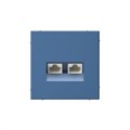 ARTGALLERY РОЗЕТКА двойная компьютерная RJ45+RJ45, кат. 5е, механизм, АКВАМАРИН GAL001185 - фото 7628
