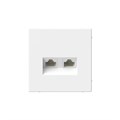 ARTGALLERY РОЗЕТКА двойная компьютерная RJ45+RJ45, кат. 5е, механизм, ЛОТОС GAL001385 - фото 7875