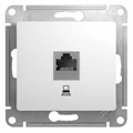GLOSSA РОЗЕТКА компьютерная RJ45 кат. 5e, механизм, БЕЛЫЙ GSL000181K - фото 8495