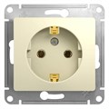 GLOSSA РОЗЕТКА с заземлением без шторок, 16А, механизм, БЕЖЕВЫЙ GSL000243 - фото 8746