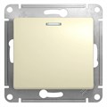 GLOSSA 1-клавишный ПЕРЕКЛЮЧАТЕЛЬ с подсветкой, сх.6а, 10АХ, механизм, БЕЖЕВЫЙ GSL000263 - фото 8854
