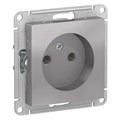 ATLASDESIGN РОЗЕТКА без заземления без шторок, 16А, механизм, АЛЮМИНИЙ ATN000341 - фото 899
