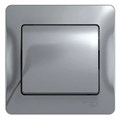 GLOSSA 1-клавишный ВЫКЛЮЧАТЕЛЬ, сх.1, 10АХ, в сборе, АЛЮМИНИЙ GSL000312 - фото 9029