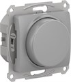 GLOSSA СВЕТОРЕГУЛЯТОР (диммер) поворотно-нажимной, LED, RC, 400Вт, механизм, АЛЮМИНИЙ GSL000323 - фото 9042