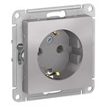 ATLASDESIGN РОЗЕТКА с заземлением без шторок, 16А, механизм, АЛЮМИНИЙ ATN000343 - фото 914