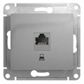 GLOSSA РОЗЕТКА компьютерная RJ45 кат. 5e, механизм, АЛЮМИНИЙ GSL000381K - фото 9153