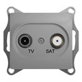 GLOSSA TV-SAT РОЗЕТКА оконечная 1DB, механизм, АЛЮМИНИЙ GSL000397 - фото 9186