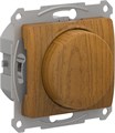GLOSSA СВЕТОРЕГУЛЯТОР (диммер) поворотно-нажимной, LED, RC, 400Вт, механизм, ДУБ GSL000523 - фото 9445
