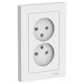 ATLASDESIGN РОЗЕТКА двойная без заземления, 16А, в сборе, БЕЛЫЙ ATN000120 - фото 95