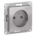 ATLASDESIGN РОЗЕТКА без заземления со шторками, 16А, механизм, АЛЮМИНИЙ ATN000349 - фото 970