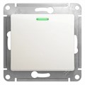 GLOSSA 1-клавишный ПЕРЕКЛЮЧАТЕЛЬ с подсветкой, сх.6а, 10АХ, механизм, ПЕРЛАМУТР GSL000663 - фото 9762