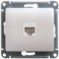 GLOSSA РОЗЕТКА компьютерная RJ45 кат. 5e, механизм, ПЕРЛАМУТР GSL000681K - фото 9779
