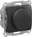 GLOSSA СВЕТОРЕГУЛЯТОР (диммер) поворотно-нажимной, LED, RC, 400Вт, механизм, АНТРАЦИТ GSL000723 - фото 9898
