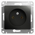 GLOSSA РОЗЕТКА без заземления без шторок, 16А, механизм, АНТРАЦИТ GSL000741 - фото 9948
